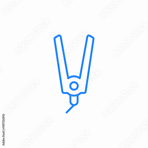 streightening iron icon sign vector
