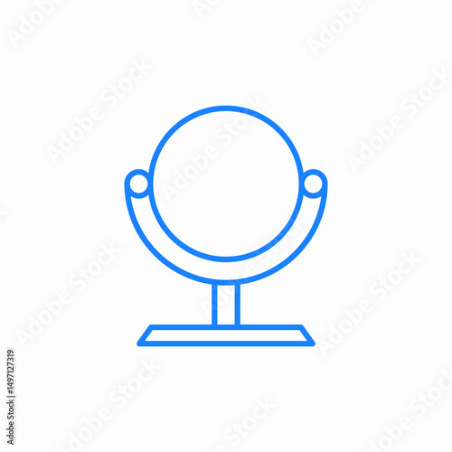 table mirror icon sign vector