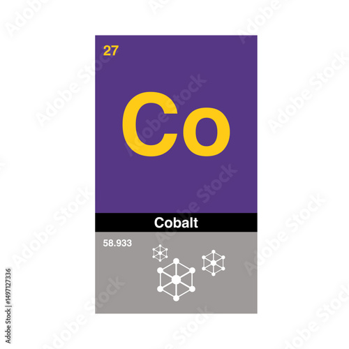 cobalt periodic vector isolated on transparent background