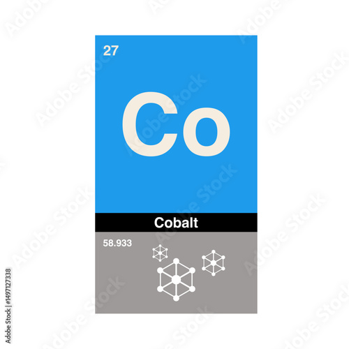 cobalt periodic vector isolated on transparent background
