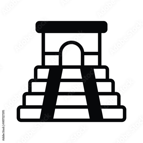 A customizable glyph icon showing itza landmark