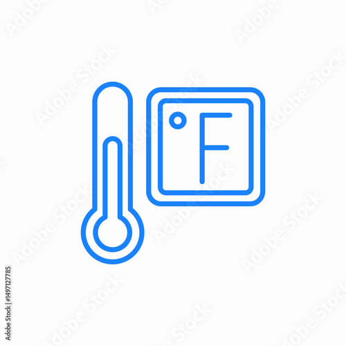 temperature fahrenheit icon sign vector