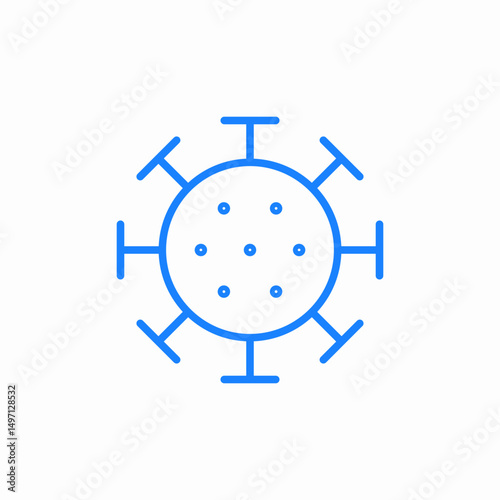virus structure icon sign vector
