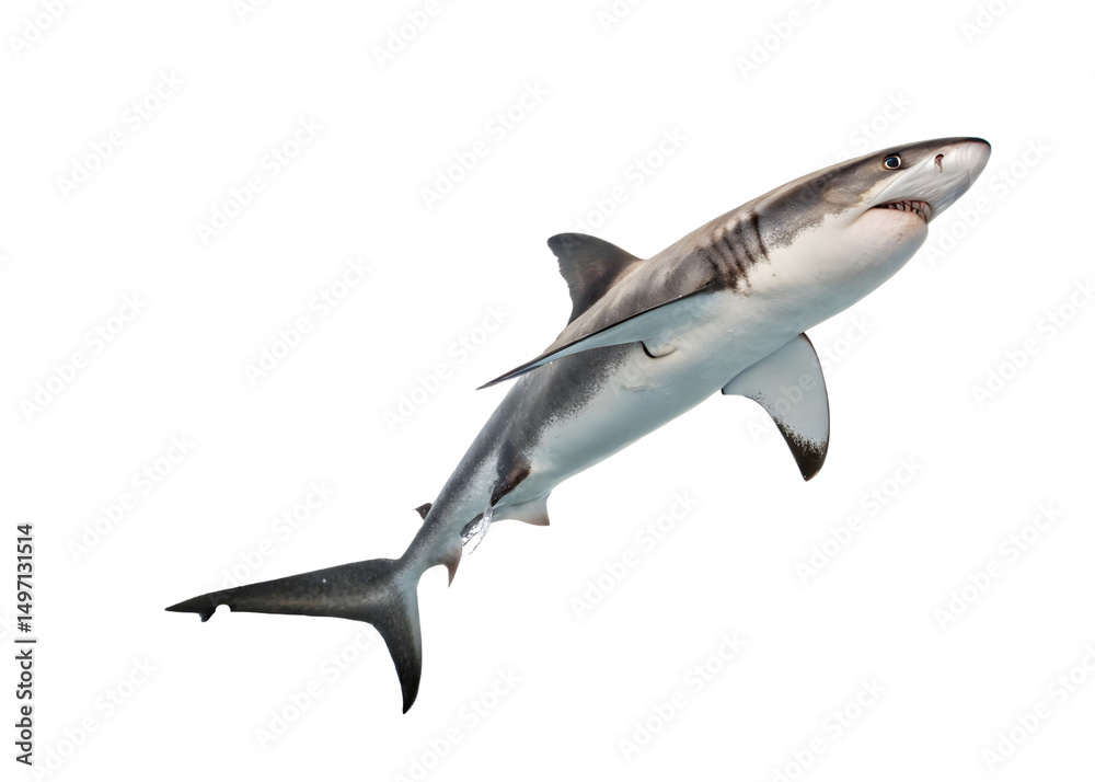 Fototapeta premium Shark isolated on white background