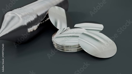 Silicon Block Transformed Into Wafers 