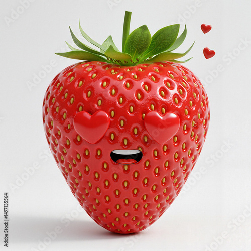 cute_strawberry_emoji_love_eyes_funny_fruit_character