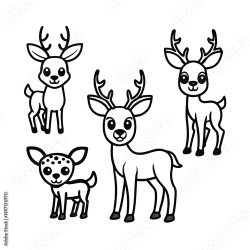christmas deer set