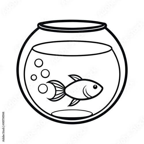 goldfish in a glass