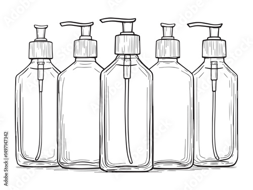 Soap Dispenser Line Art Bottle Drawing