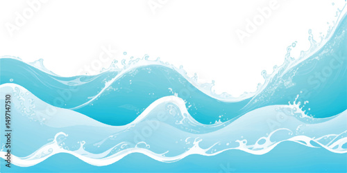 A serene watercolor ocean landscape with pastel blue and green abstract waves. Ideal for art prints, website headers, and peaceful branding.
