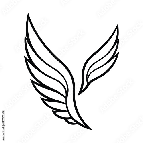 trendy feathered wing