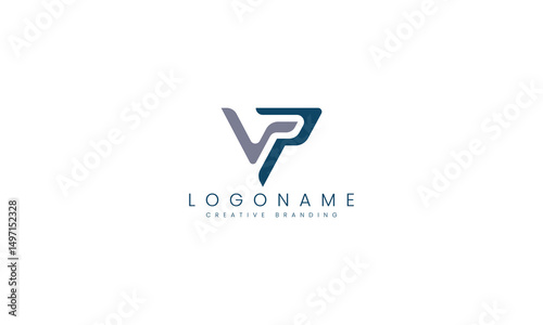 Minimalist VP Logo for Branding and Identity.