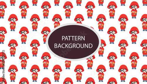 Fire fighter pattern background design. Vector baby illustration in scandinavian simple hand-drawn style. The limited palette is ideal for printing on kids clothes, digital paper.