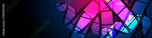 sfondo, pellicola, cinema, film, fotogrammi, rullino, spettacolo, video	