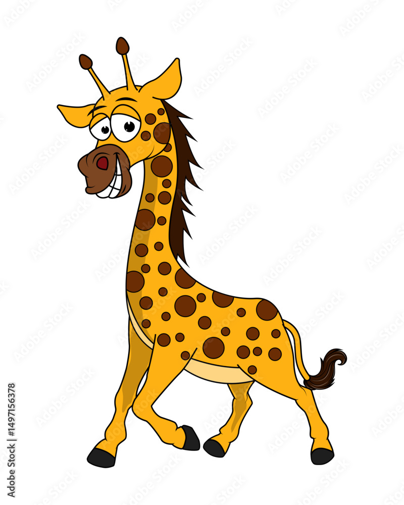 Fototapeta premium Cute Giraffe Animal cartoon