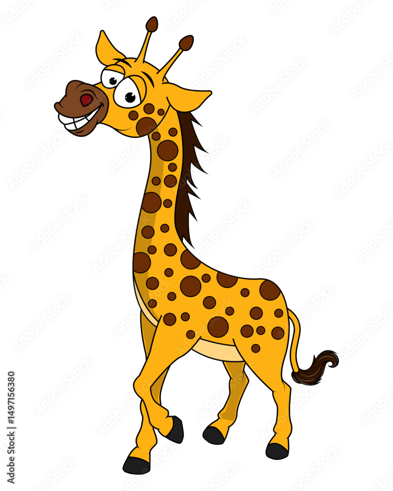 Fototapeta premium Cute Giraffe Animal cartoon