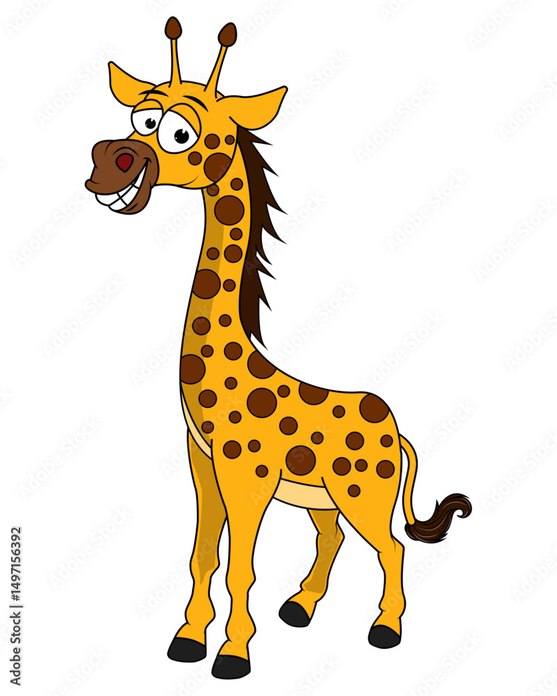 Fototapeta premium Cute Giraffe Animal cartoon