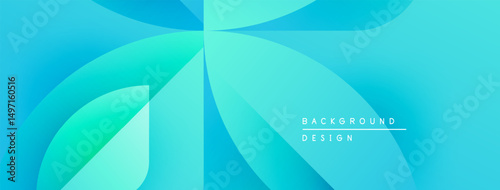 Abstract blue gradients form flowing shapes. Modern design features text background, design. Smooth transitions create dynamic visual effect.