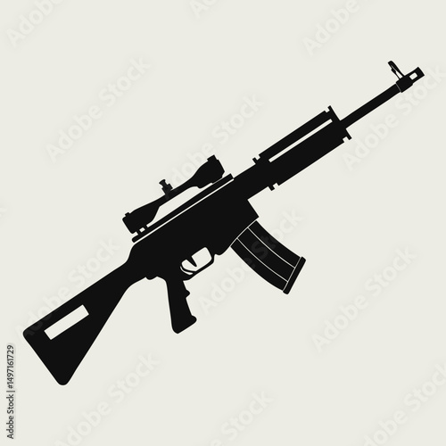 assault rifle vector
