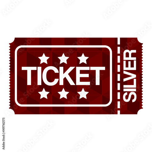 Brown Ticket with 3d shape in the ticket