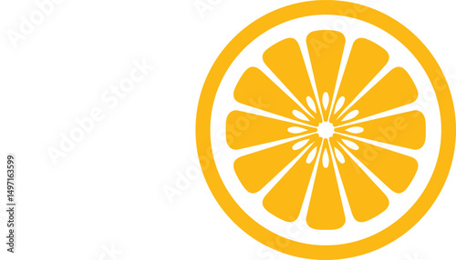 Round Orange Fruit Slice Silhouette
