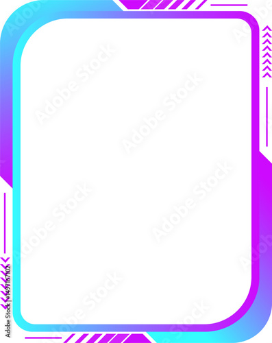 Futuristic Gradient Tech Frames Neon Stream & UI Panel Elements