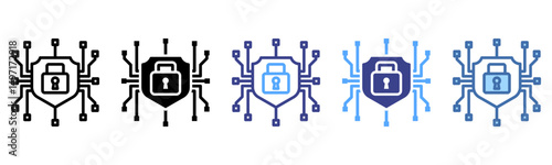 Encryption icon sheet multi style collection