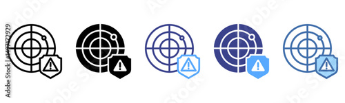 Threat Detection icon sheet multi style collection