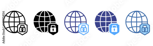 Virtual Private Network icon sheet multi style collection