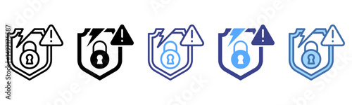 Security Breach icon sheet multi style collection