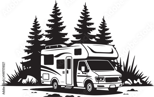 Camping Under the Stars Silhouette

Outdoor Adventure Camp Scene

Wilderness Camping Night Vector

Tent in the Forest Illustration

Bonfire and Tent Silhouette Design