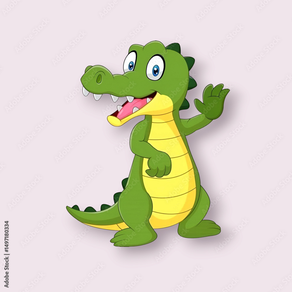 Fototapeta premium Crocodile isolated on white background By John KasawaWildlife crocodile isolated on white background with clipping path