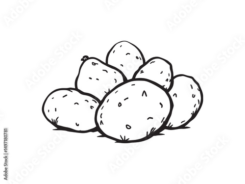 Rustic Potatoes Sketch Design