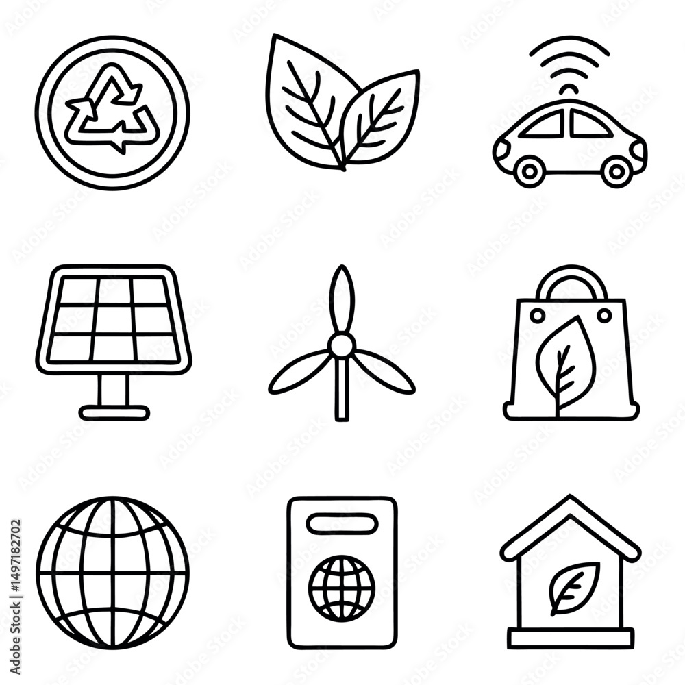 Obraz premium modern icons representing key concepts in finance and investment. Examples include Profit Growth, Interest Rate, Bank Building. Vector illustration