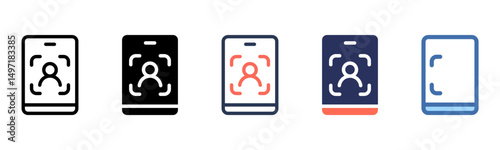 Face Recognition icon sheet multi style collection