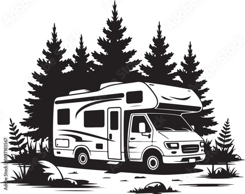 Camping Under the Stars Silhouette

Outdoor Adventure Camp Scene

Wilderness Camping Night Vector

Tent in the Forest Illustration

Bonfire and Tent Silhouette Design