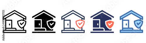 Insurance icon sheet multi style collection