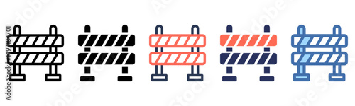 Roadblock icon sheet multi style collection