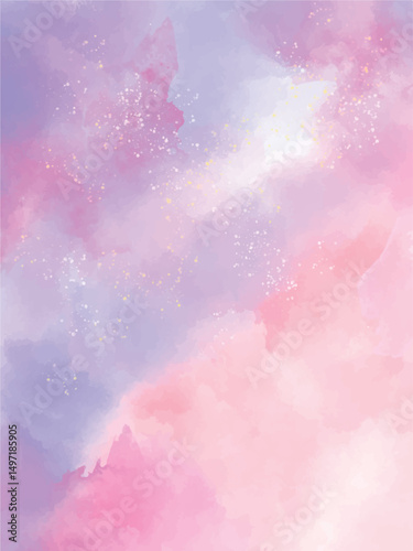 abstract watercolor background with clouds
