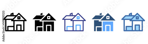 House icon sheet multi style collection