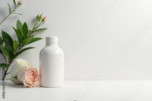 Clean minimalist product display on white backdrop, product, health