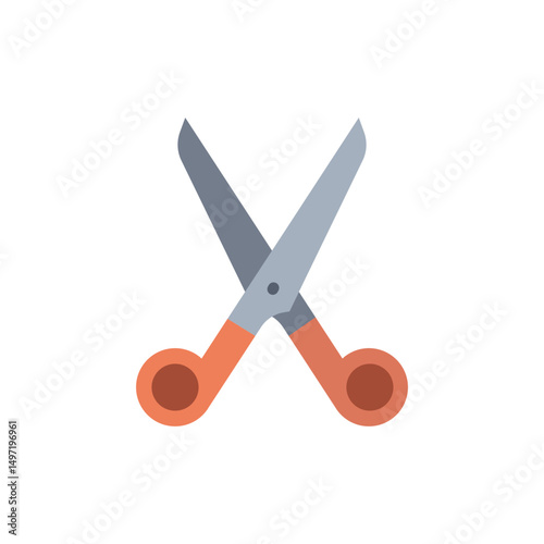 Open shears illustration with transparent backdrop offering cutting possibilities
