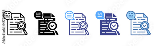 Interpretation icon sheet multi style collection