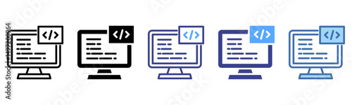 Coding icon sheet multi style collection