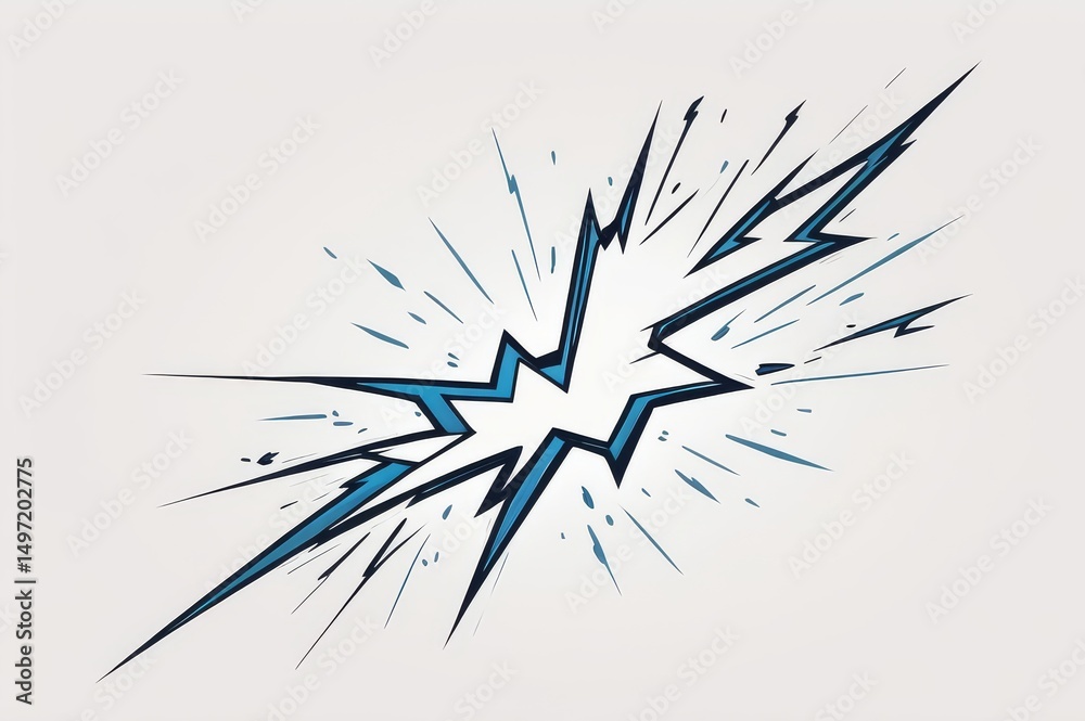 Fototapeta premium Abstract lightning bolt burst graphic design element