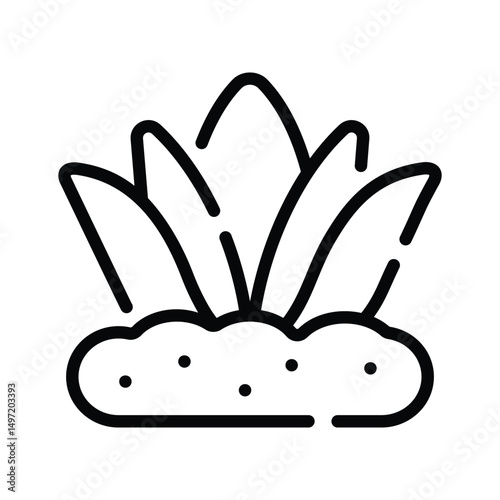 Check out this linear icon of agave plant