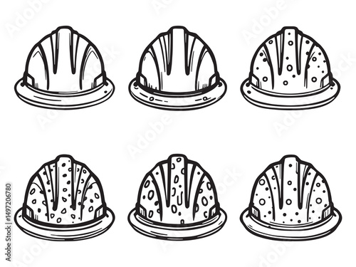 Hard Hat Helmet Outline Drawing
