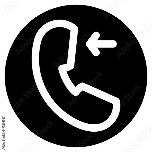 Incoming Call Glyph Icon