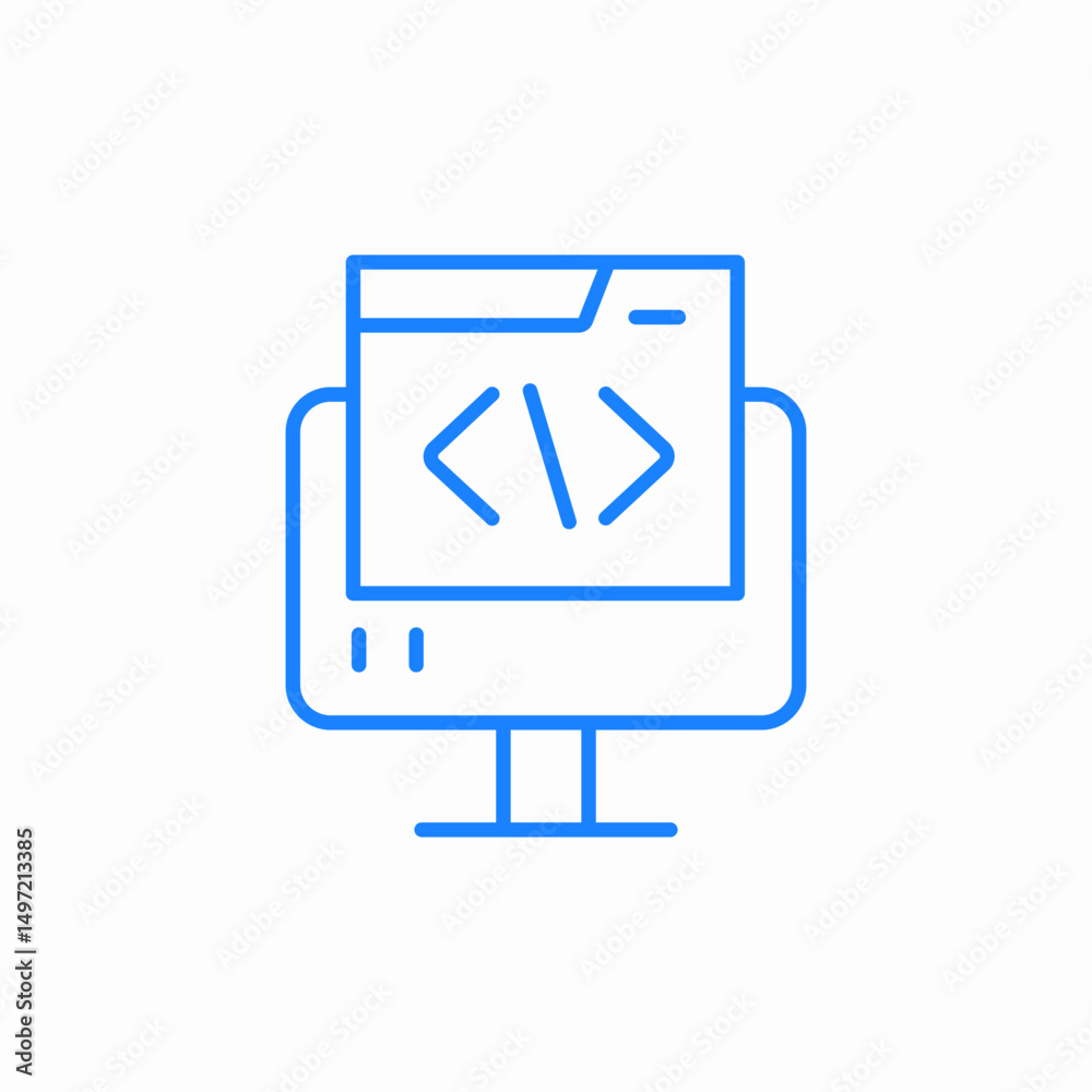 online coding icon sign vector online coding icon sign vector