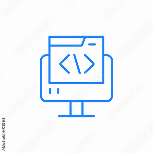 online coding icon sign vector
